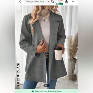 SHEIN double breasted, elegant coat NWT